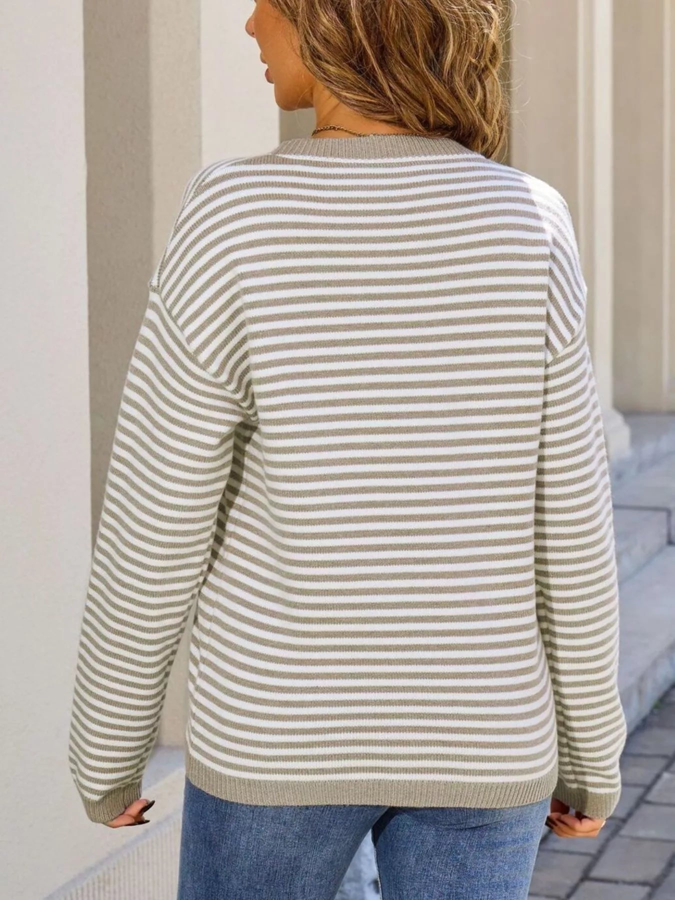 Striped Round Neck Sweater