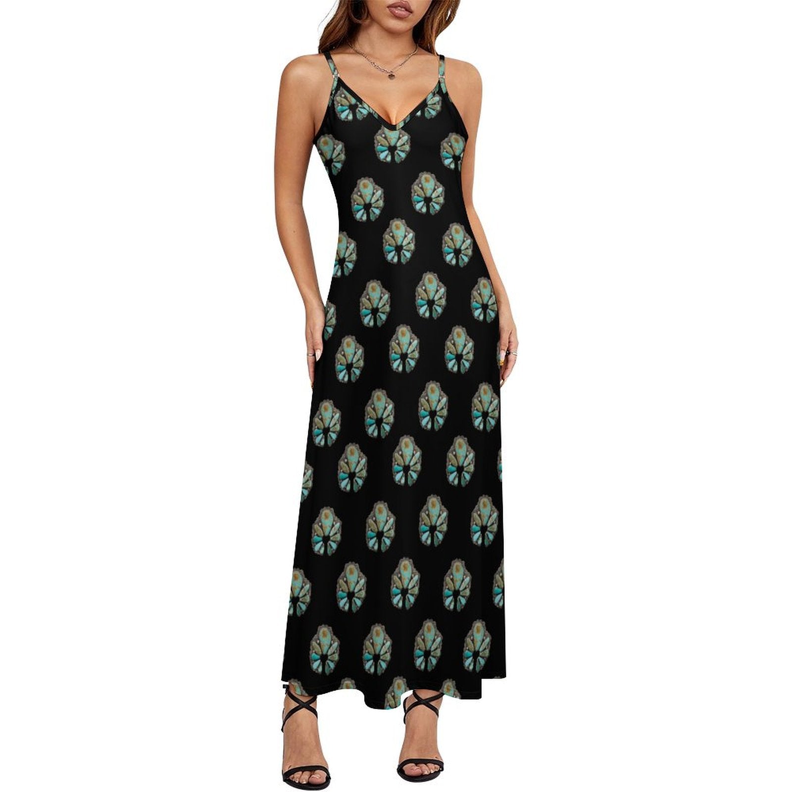 Baha Ranch Turquoise Naja Maxi Dress