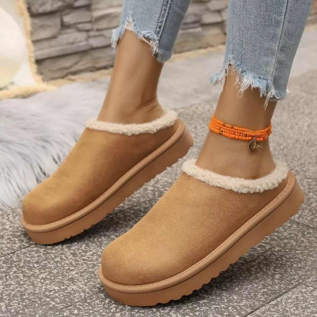 Cozy Plush Lined Platform Slippers