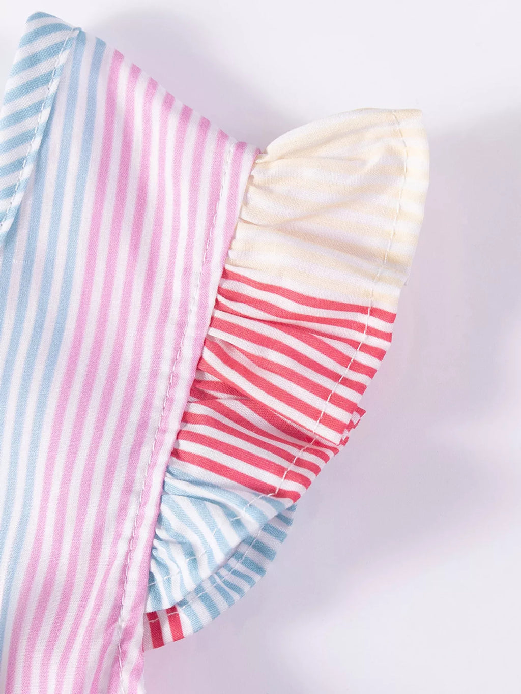 Children's Striped Ruffle Sleeve Casual Dress