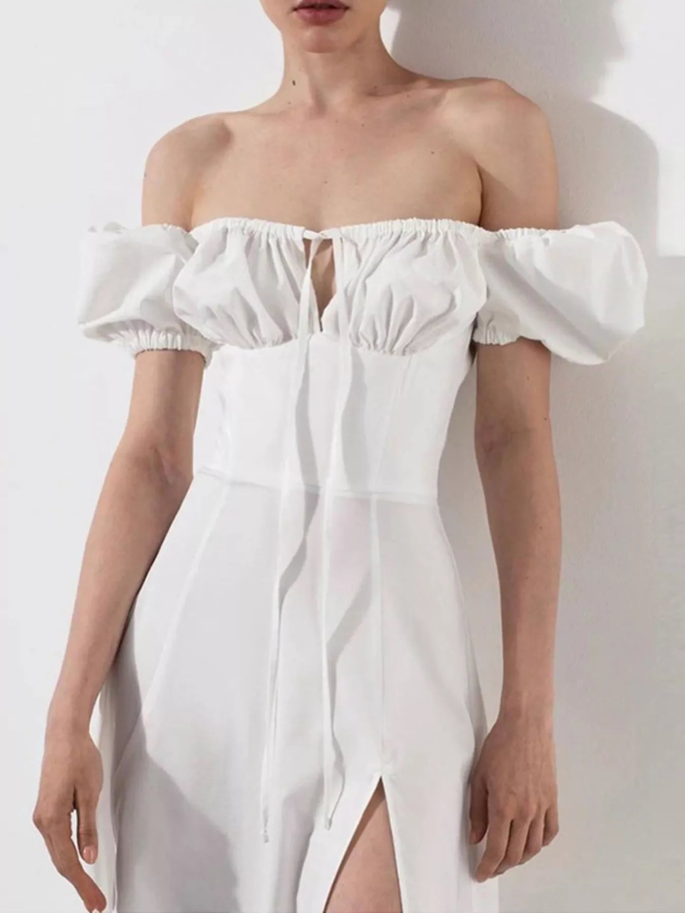 Full Size Slit Short Sleeve Midi Dress Plus Size