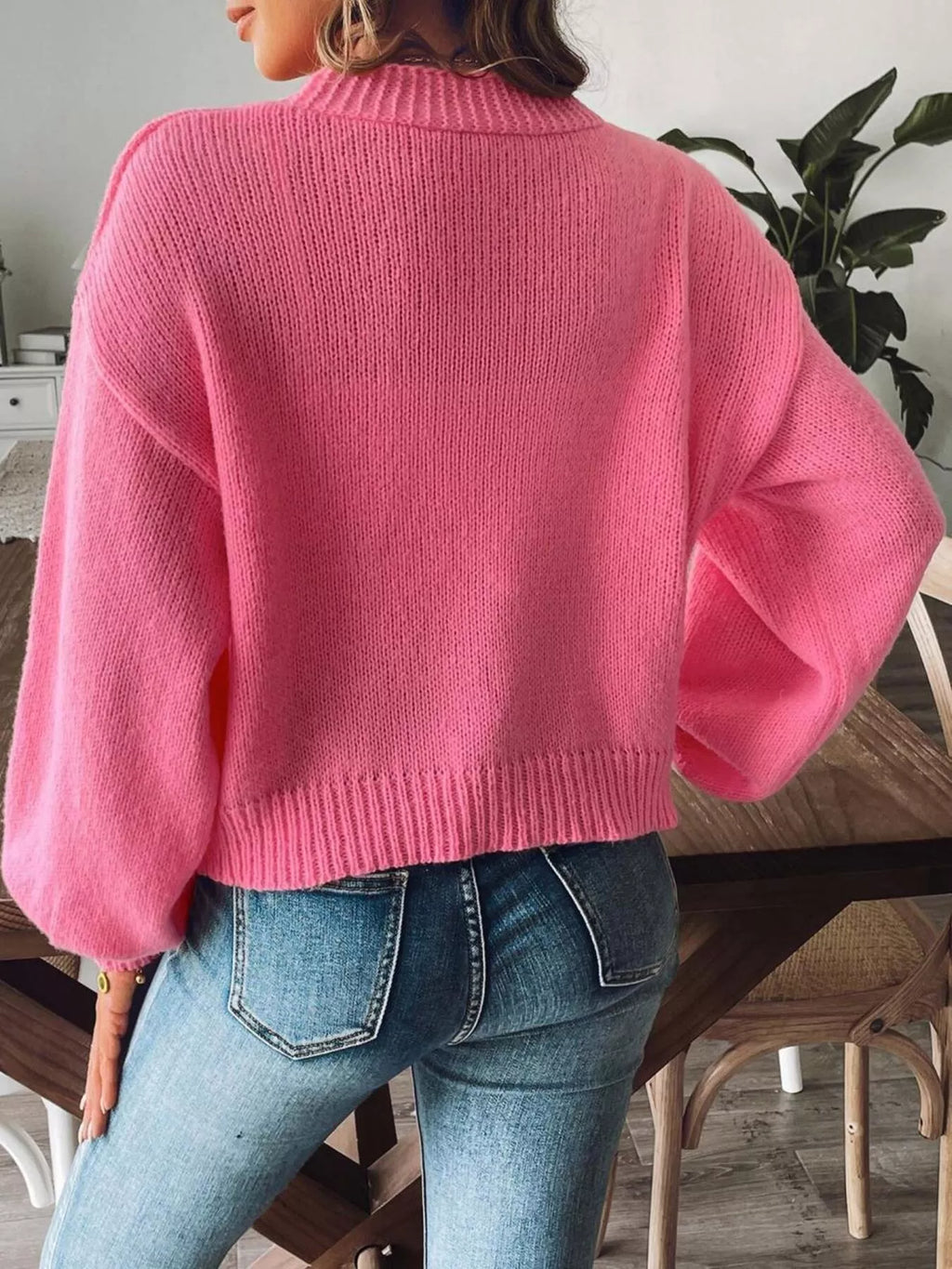Open Front Dropped Shoulder Cardigan