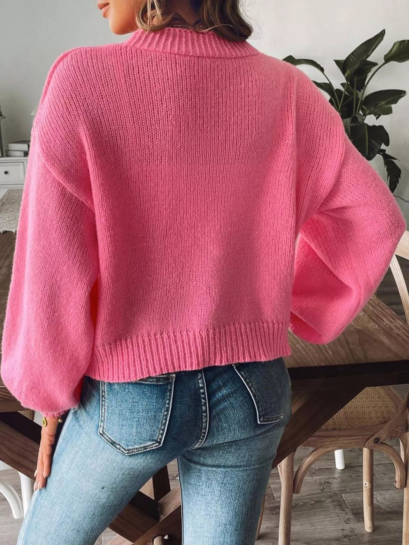 Open Front Dropped Shoulder Cardigan