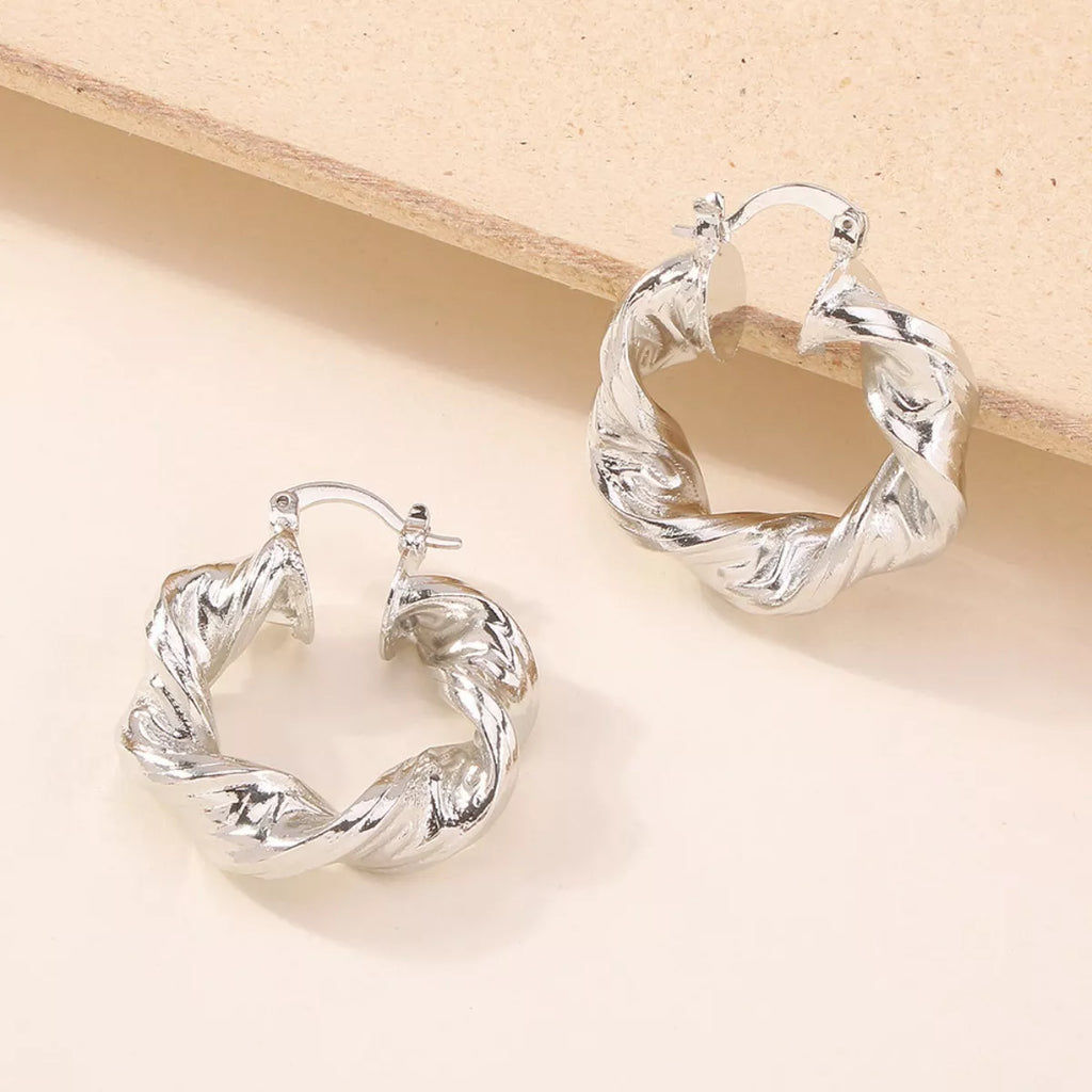 Textured Hoop Earrings