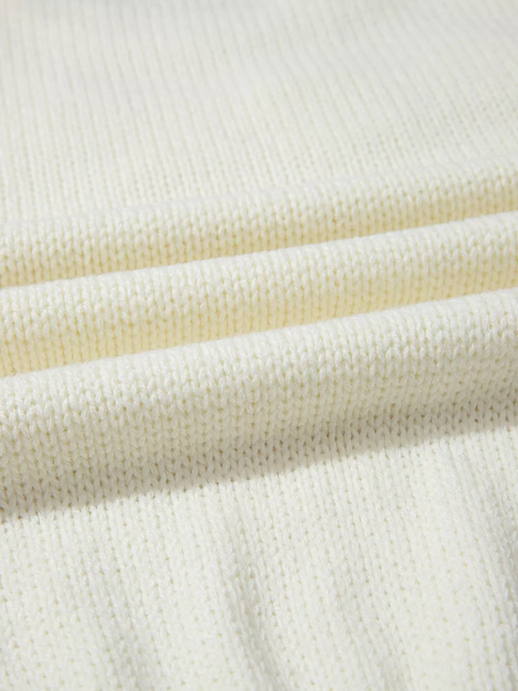 Flower Detail Round Neck Contrast Textured Puff Sleeve Sweater