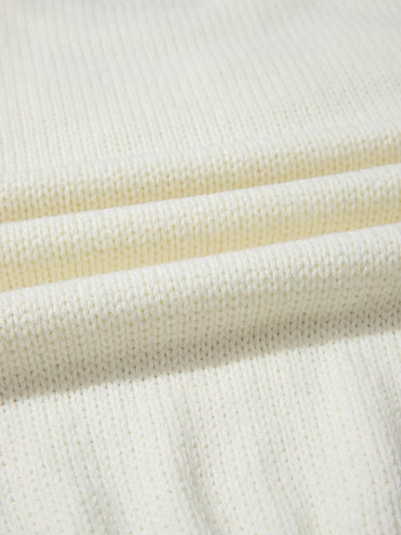 Flower Detail Round Neck Contrast Textured Puff Sleeve Sweater