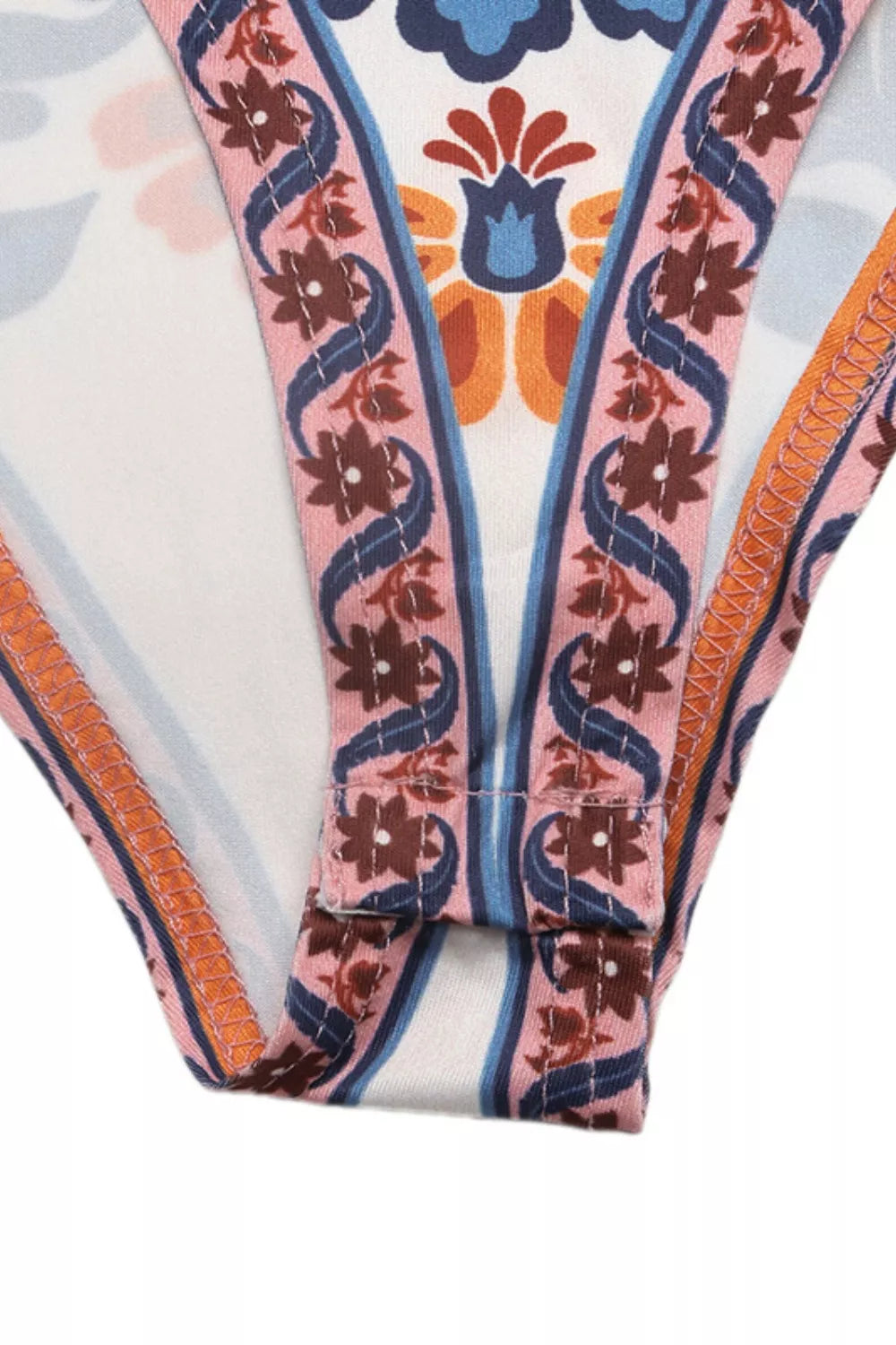 Floral Print One-Shoulder Tie Bodysuit