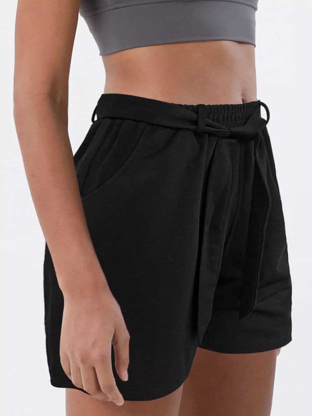 Tied High Waist Shorts