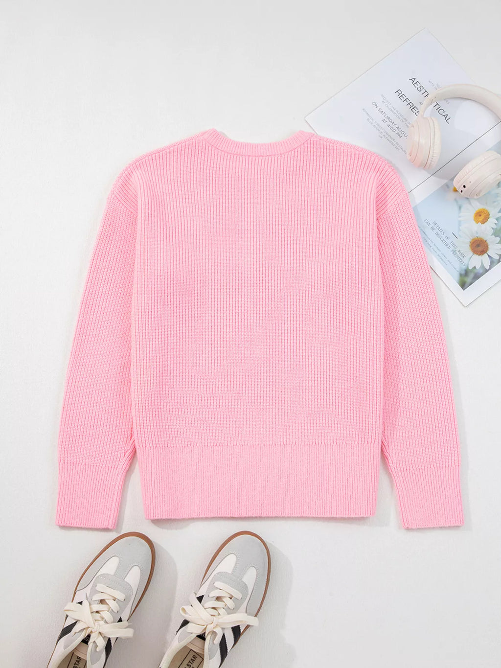 Merry Candy Cane Christmas Crew Neck Sweater