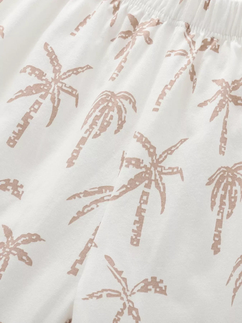Children's Tropical Palm Print Tee and Shorts Set