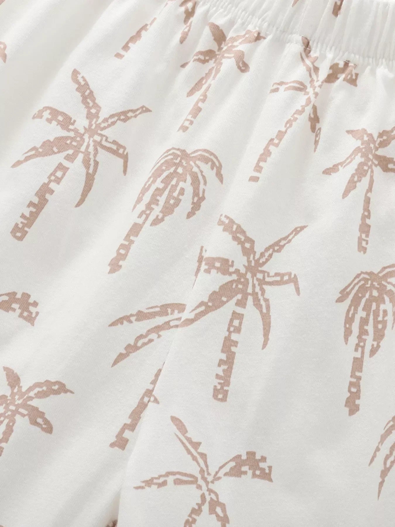 Children's Tropical Palm Print Tee and Shorts Set