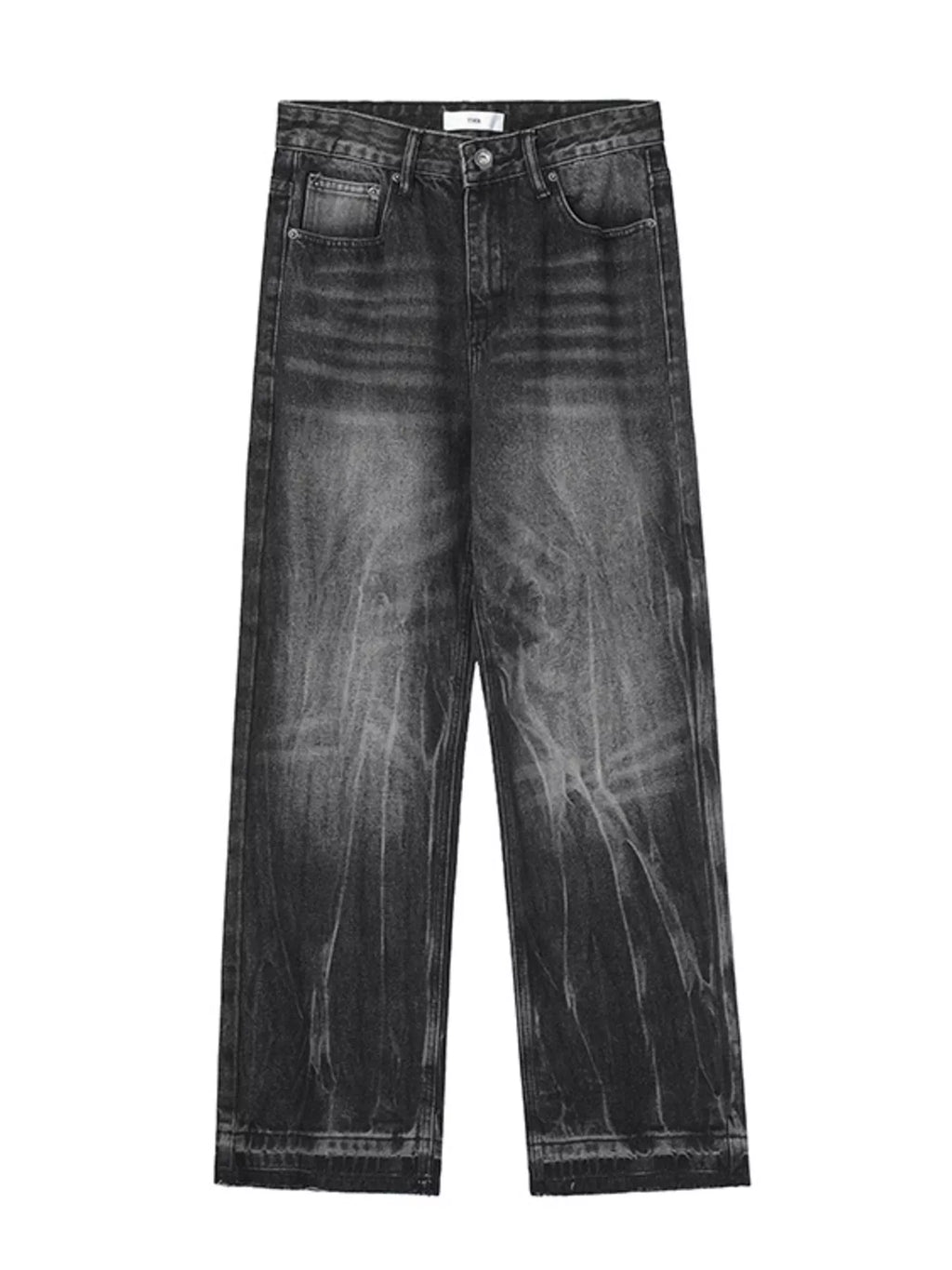 Men's Washed Wide Leg Jeans