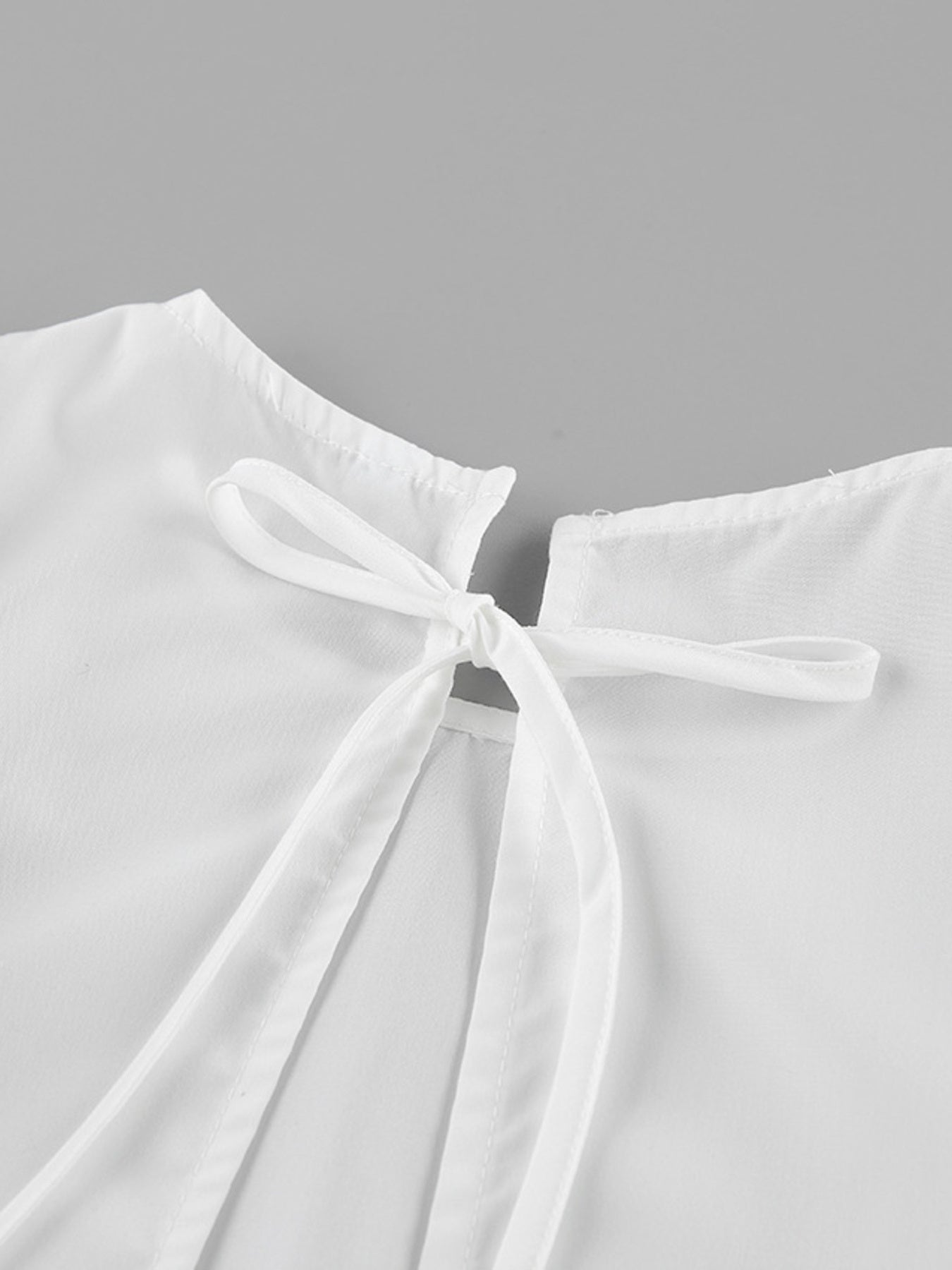 Ruffle Trim Long Sleeve Blouse