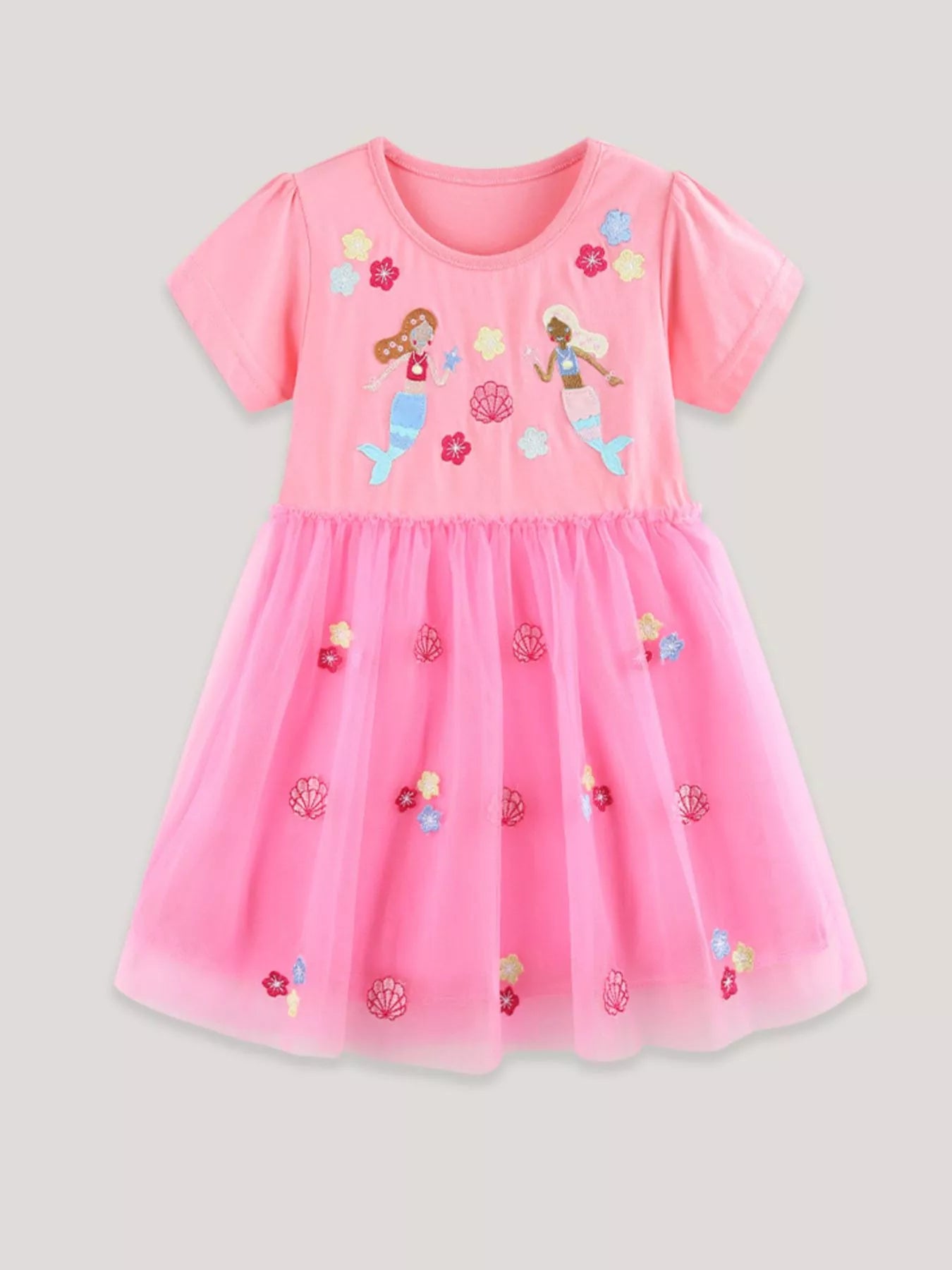 Children's Embroidered Tulle Dress