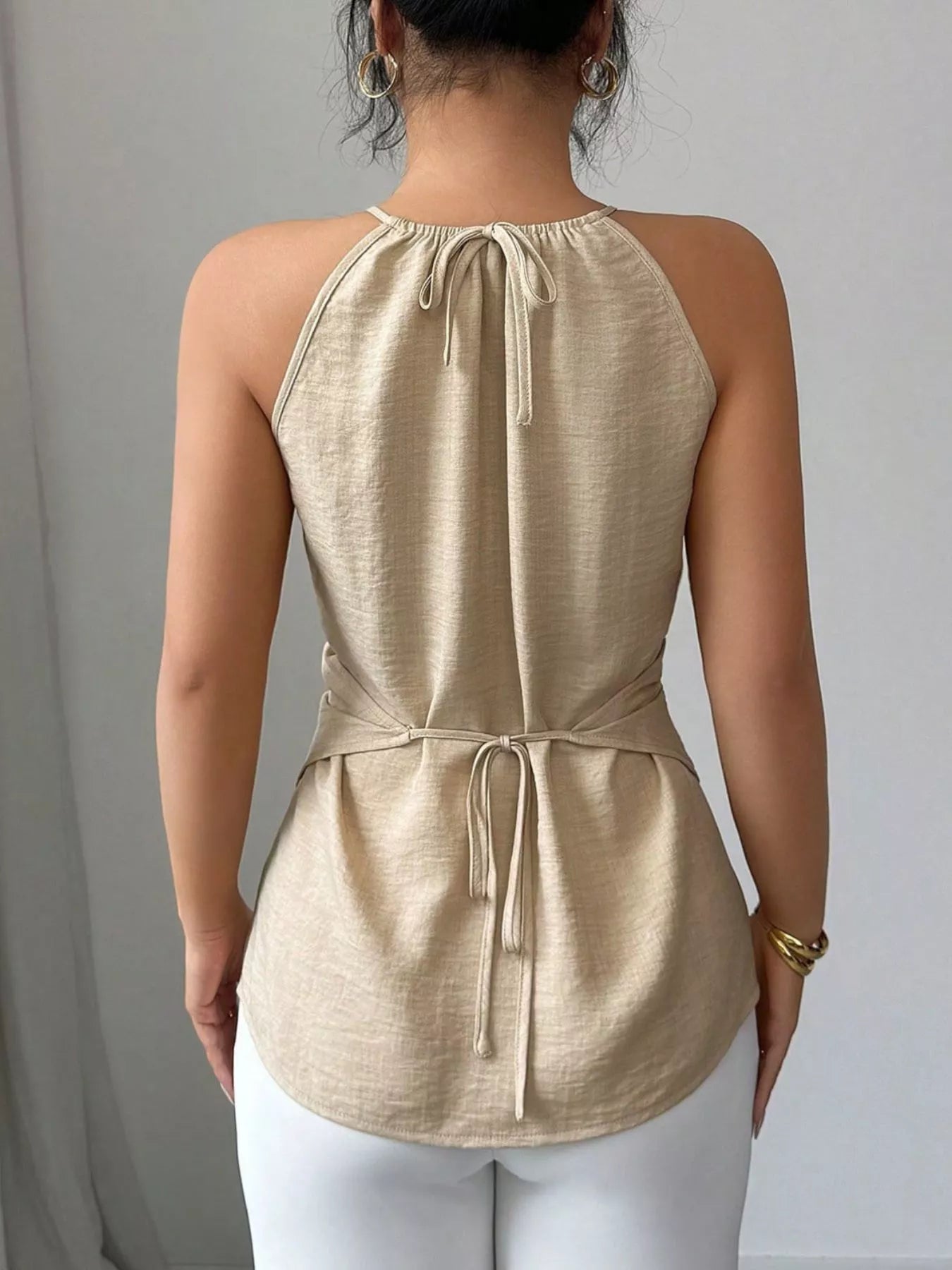 Halter Neck Crisscross Cami