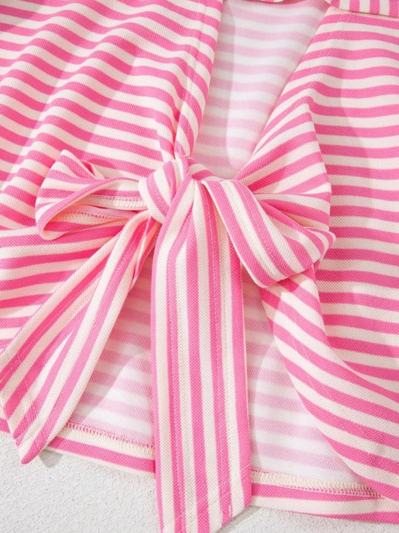 Striped Back Bow Tie T-Shirt