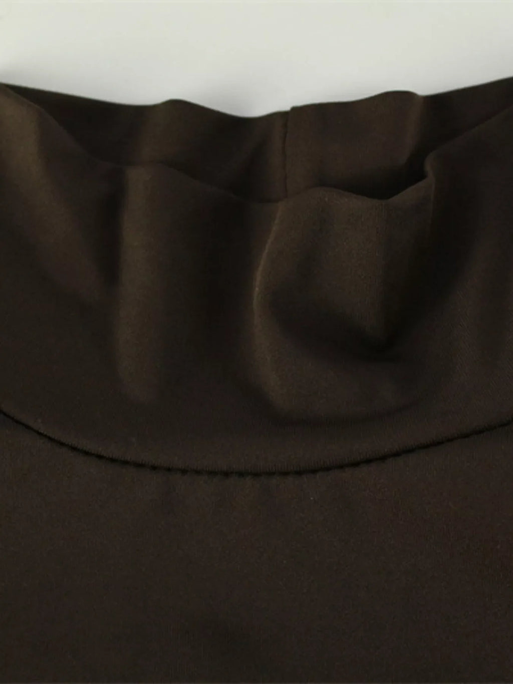 Turtleneck Long Sleeve Tie Waist Maxi Dress