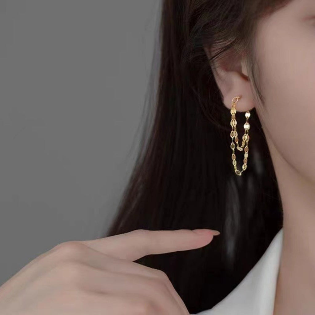 18K Gold-Plated Chain Earrings