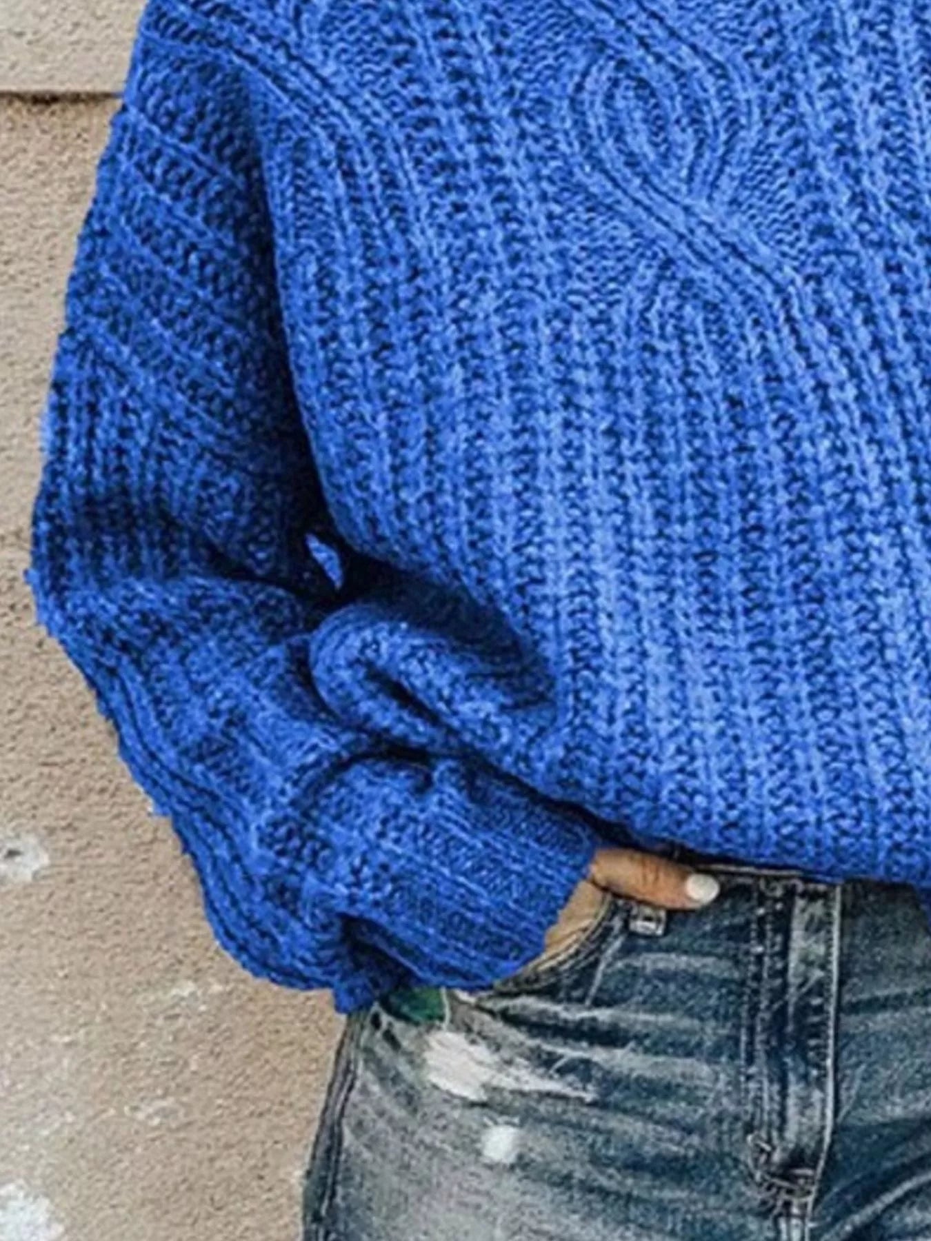 Full Size Turtleneck Long Sleeve Sweater Plus Size