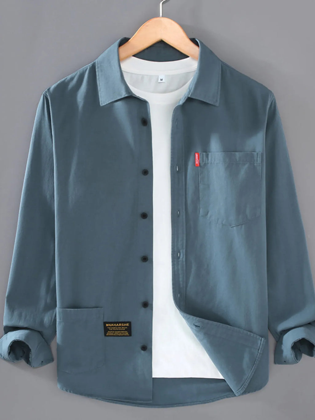 Men's Plus Size Button Up Long Sleeve Shirt
