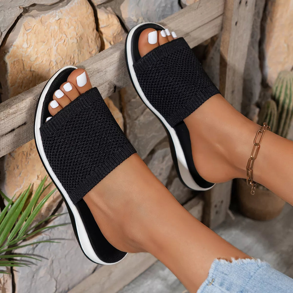 Open Toe Knit Sandals