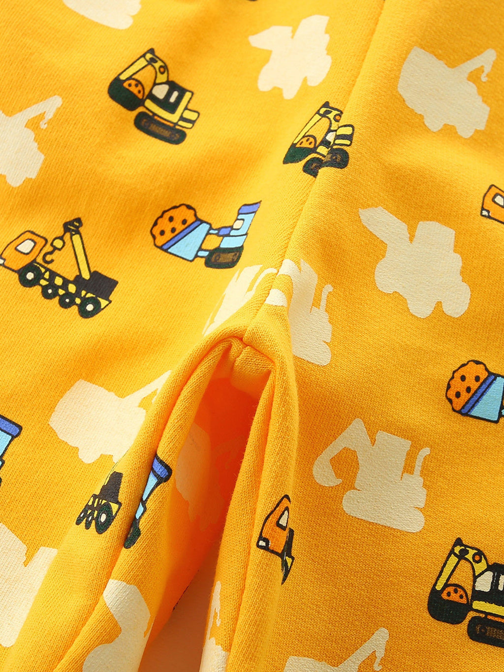 Children's Cartoon Construction Vehicle Print Casual Shorts