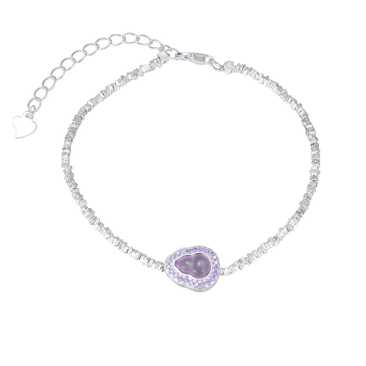925 Sterling Silver Gourd Charm Bracelet