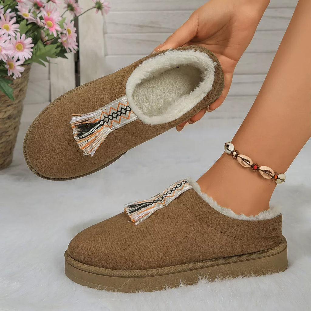 Round Toe Platform Slippers