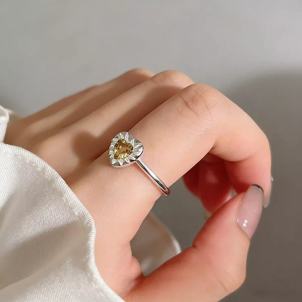 Heart-Shaped Open Ring