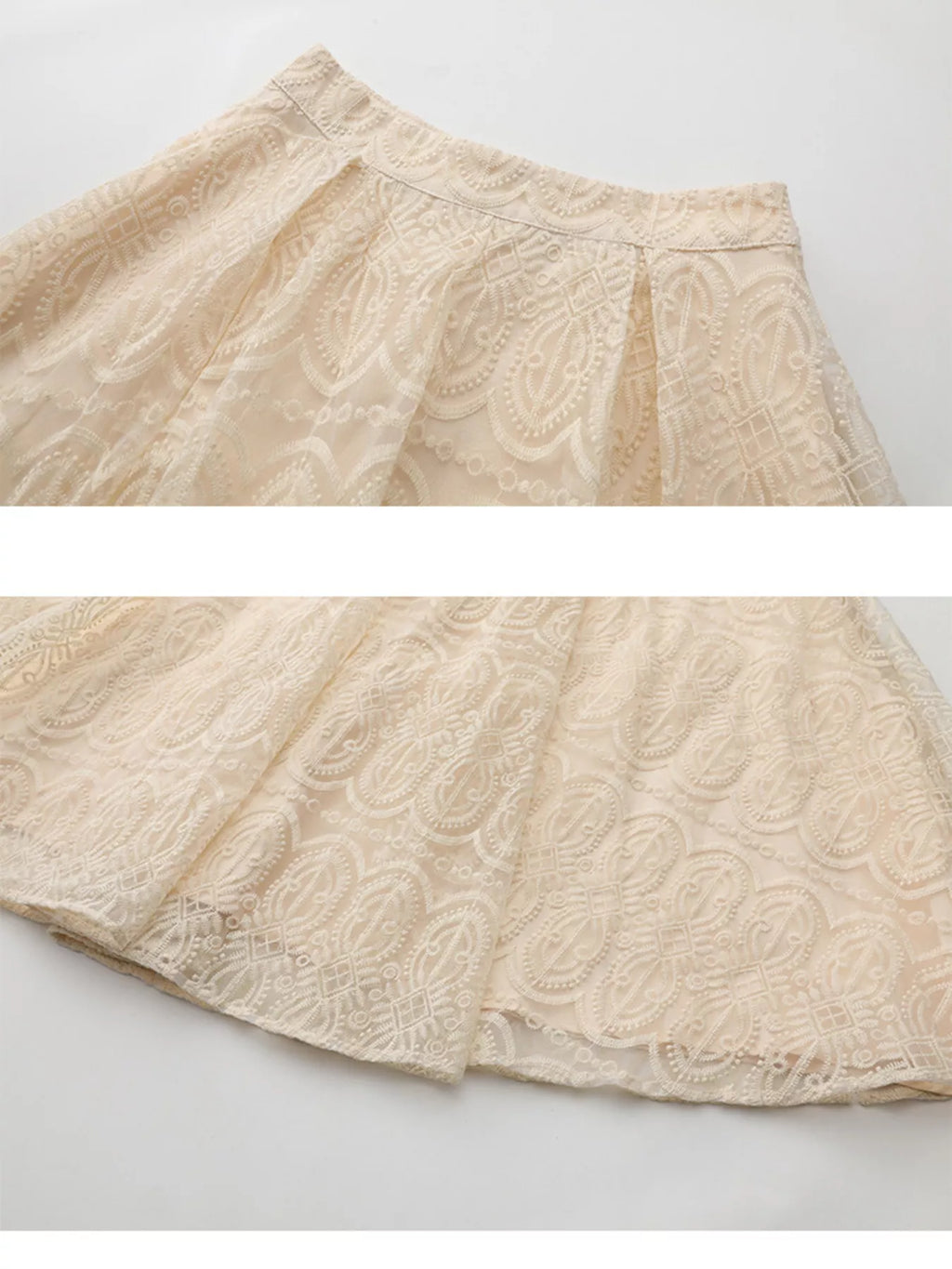 Embroidered Long Sleeve Top and Skirt Set