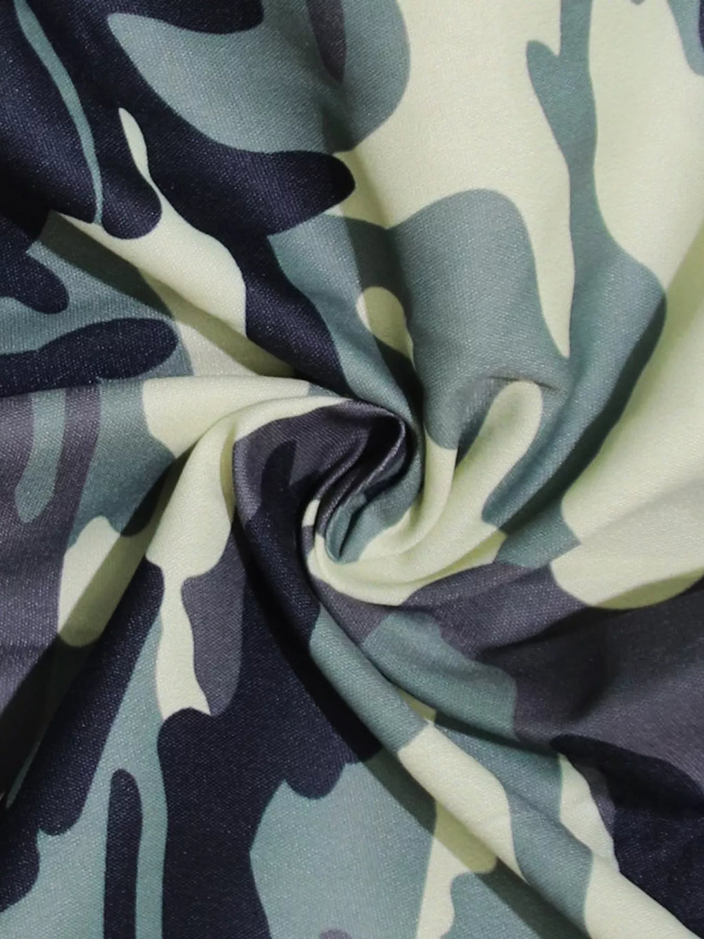 Camouflage Button Front Tie Waist Romper
