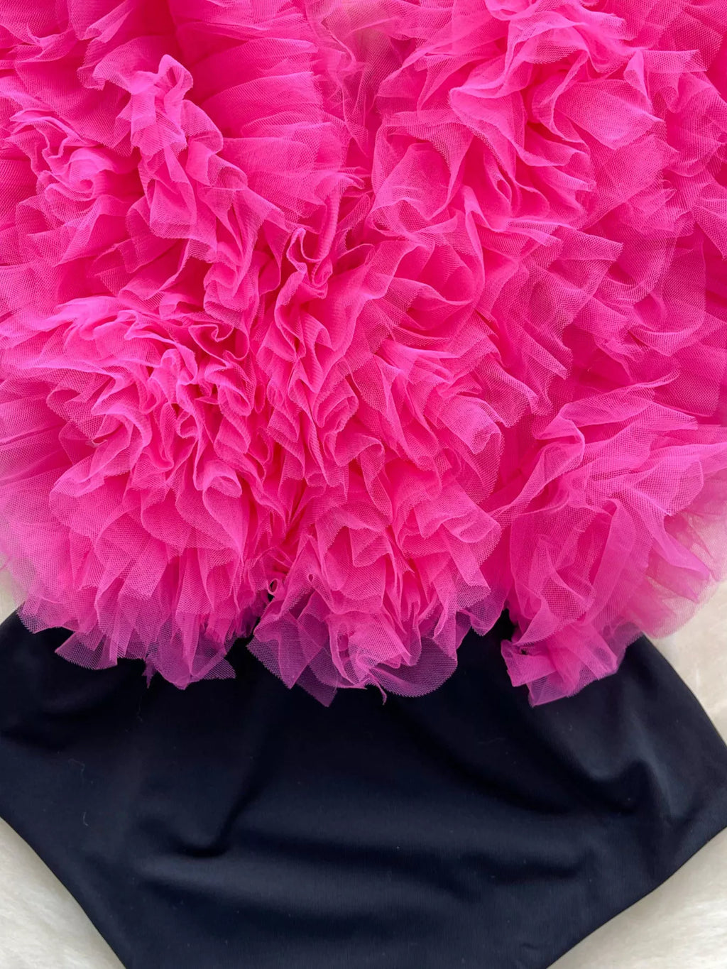 Ruffle Trim Sleeveless Bodysuit