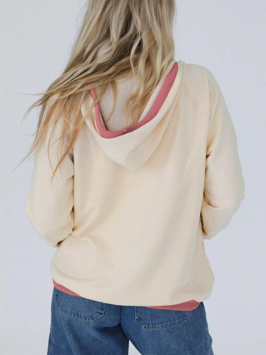 Crochet Panel Kangaroo Pocket Hoodie