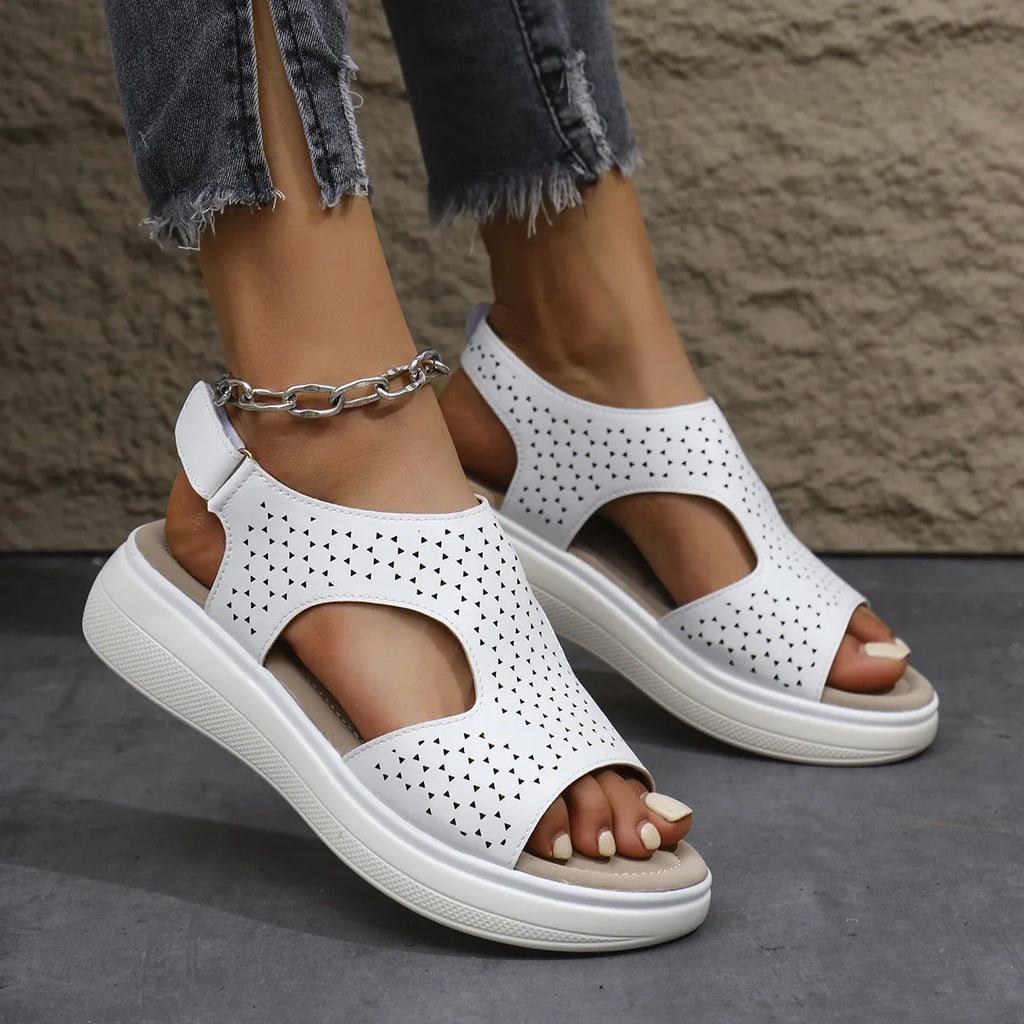 Cutout Platform Sandals