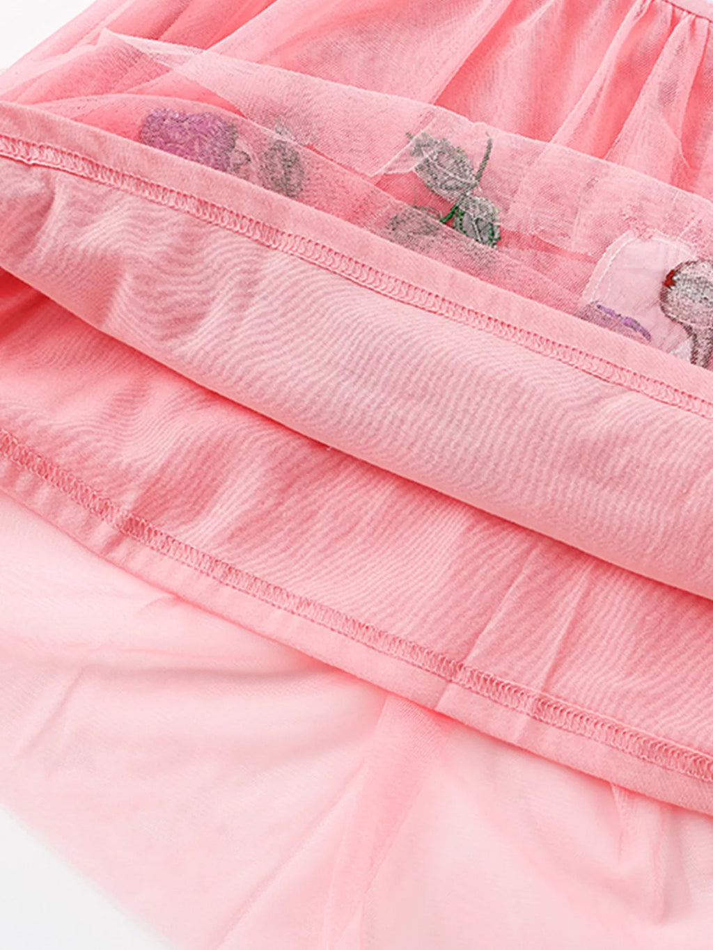 Children's Cartoon Animal Embroidered Tulle Dress
