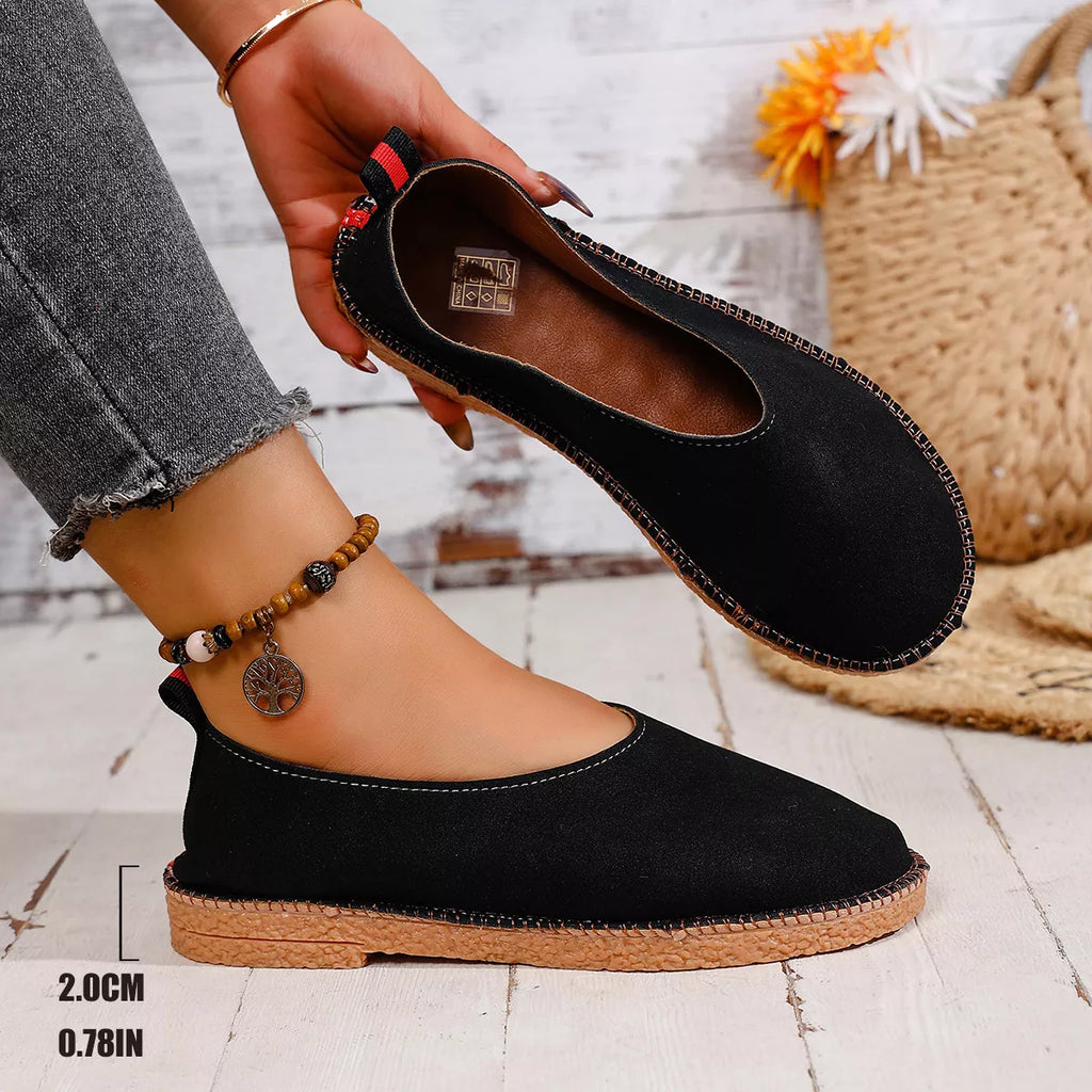 Round Toe Flats Slip-Ons