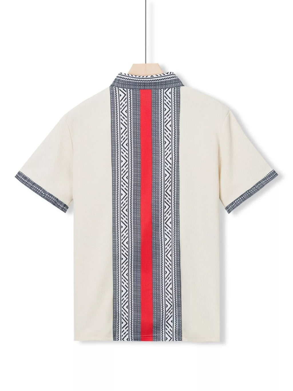 Men's Full Size Casual Geometric Print Short Sleeve Shirt Plus Size