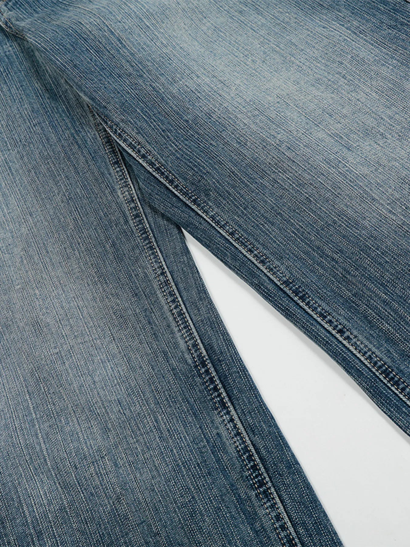 Men's Washed Straight Jeans with Studded Decor