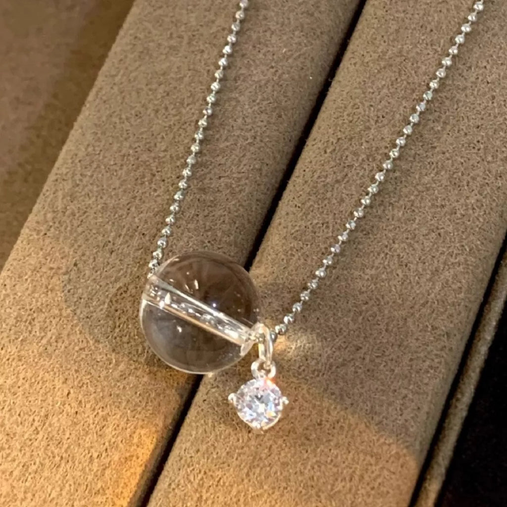 925 Sterling Silver Crystal Pendant Necklace