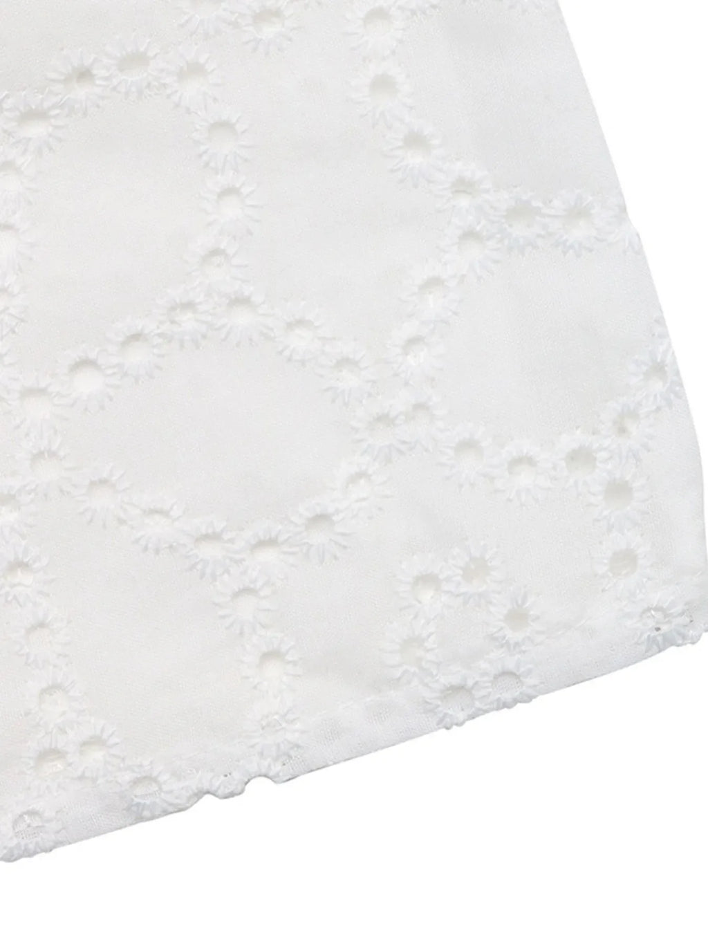 Eyelet Cutout Off-Shoulder Blouse