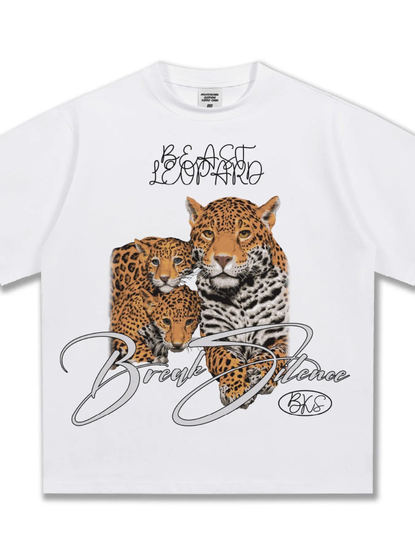 Men's Vintage Leopard Graphic Round Neck T-Shirt