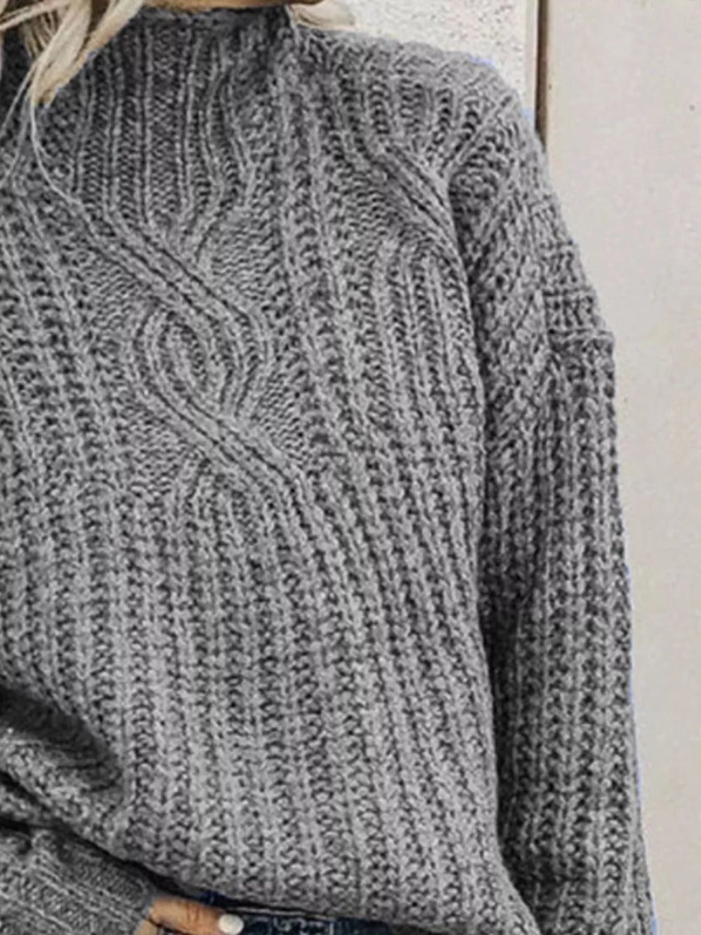 Full Size Turtleneck Long Sleeve Sweater Plus Size