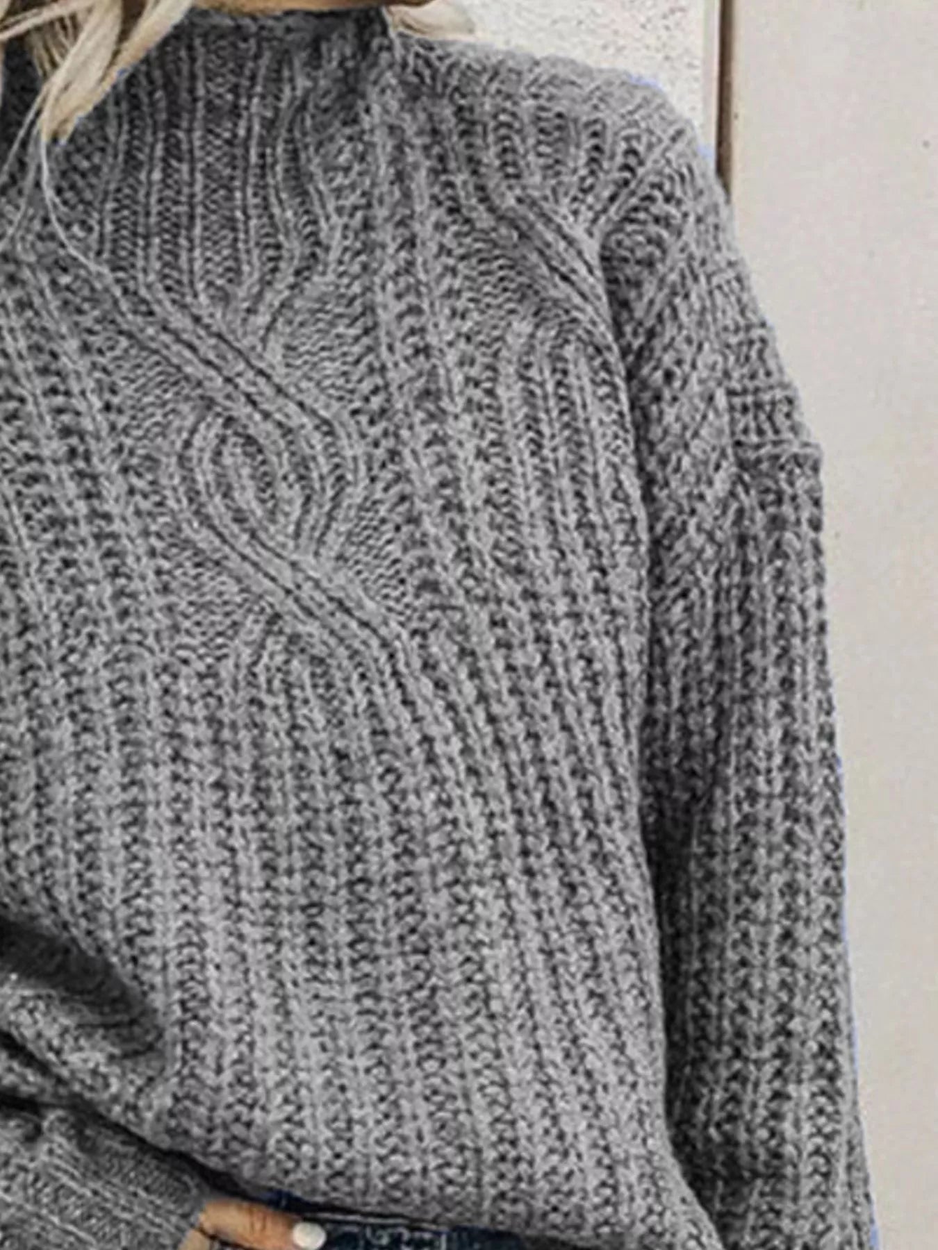 Full Size Turtleneck Long Sleeve Sweater Plus Size