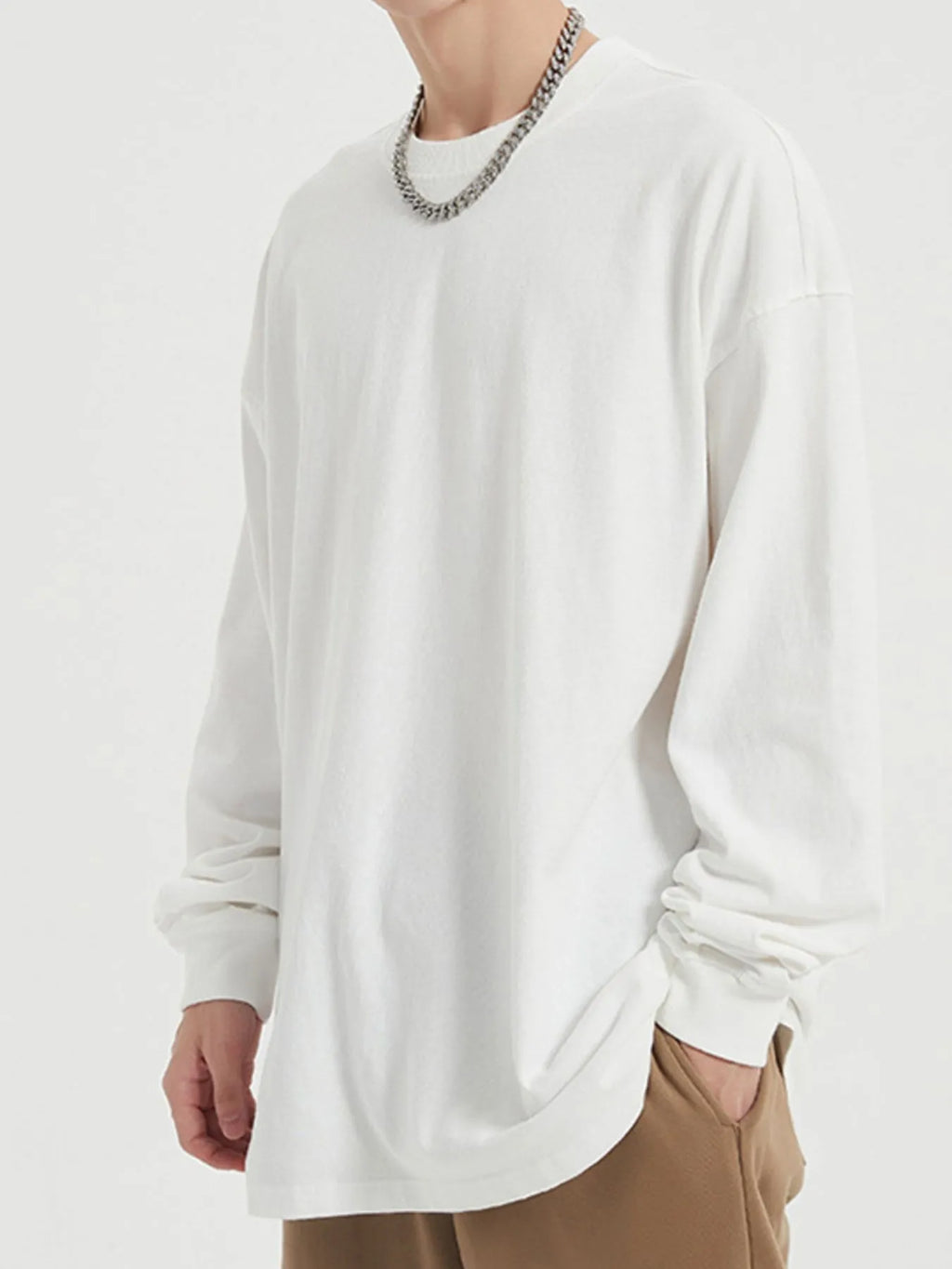 Men's Long Sleeve Oversized T-Shirt