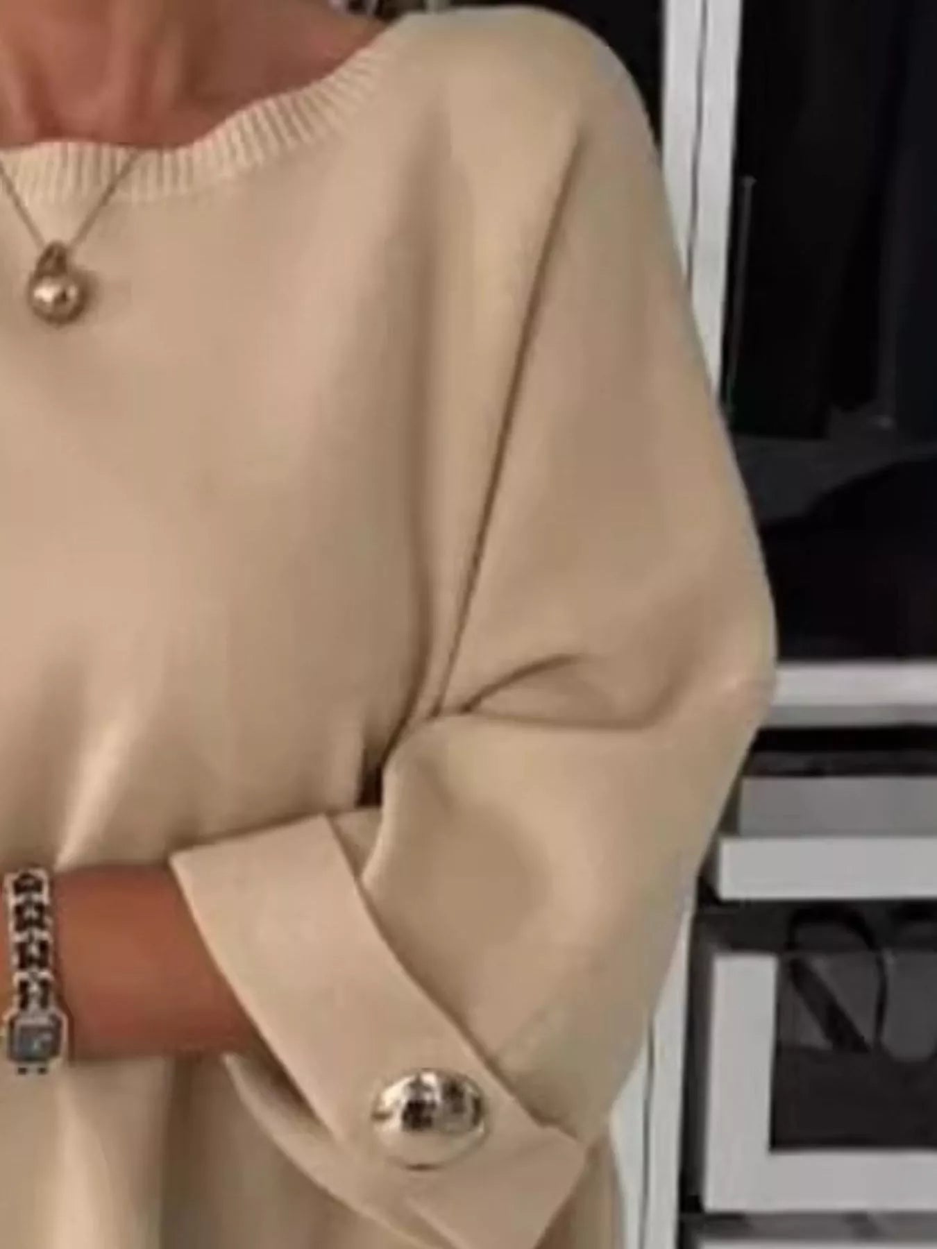 Full Size Round Neck Drop Shoulder Top with Ribbed Trim Plus Size