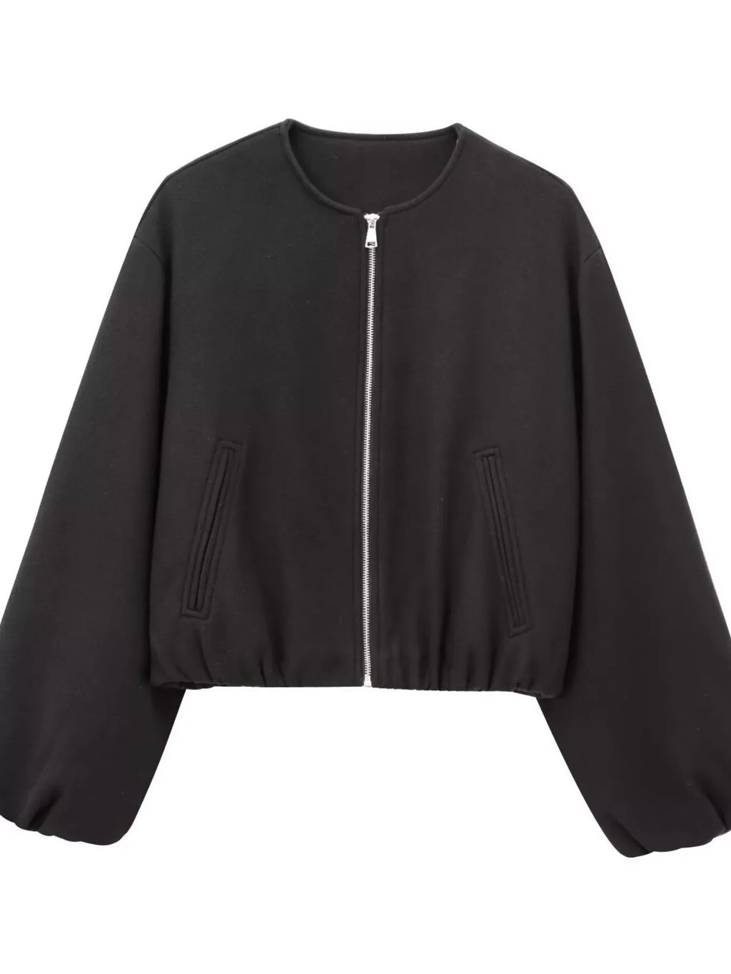 Zip Up Cropped Jacket