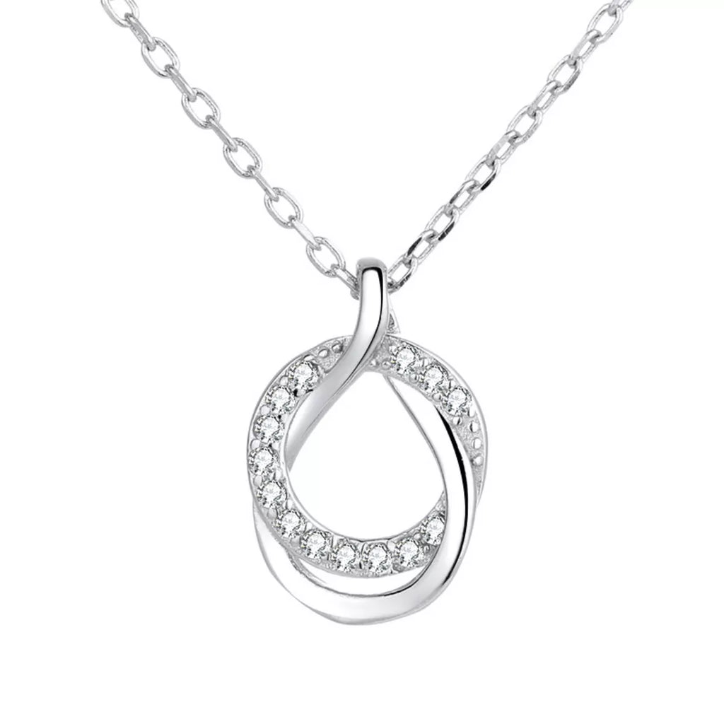 925 Sterling Silver Zircon Pendant Necklace