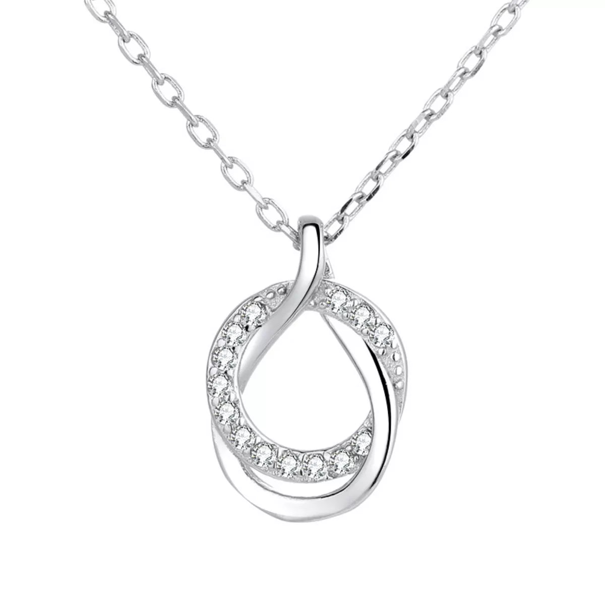 925 Sterling Silver Zircon Pendant Necklace