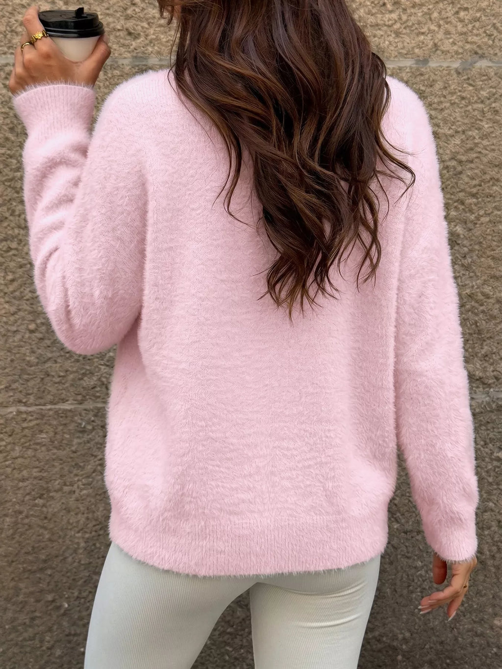 Fluffy Long Sleeve Sweater