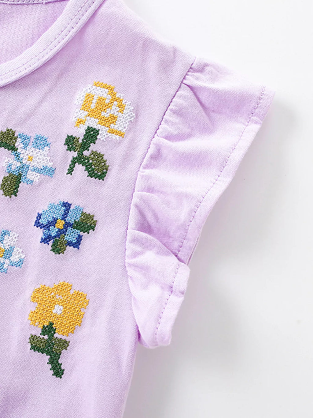 Children's Floral Embroidered Tulle Dress